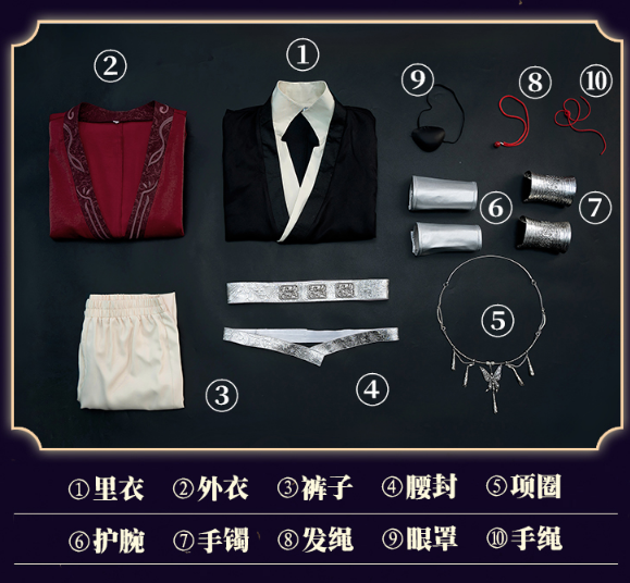 COSLEE Anime Heaven Official's Blessing Hua Cheng Tian Guan Ci Fu Huacheng Cosplay Costume Chinese Ancientry Halloween Party