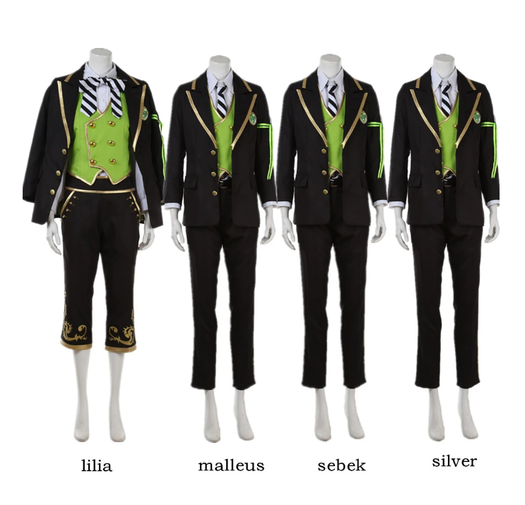 Anime Twisted Wonderland Diasomnia Sebek Silver Lilia Malleus School Uniforms Cosplay Costume Carnival Uniforms H