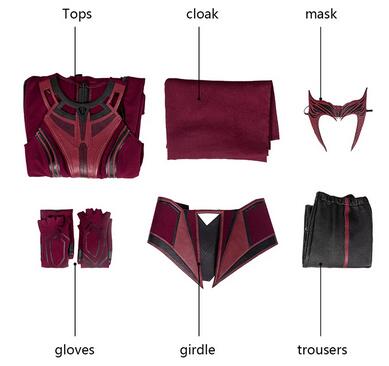 Scarlet Witch Cosplay Costume Wanda Vision Cosplay Costume Halloween Female Version Superhero Clothes