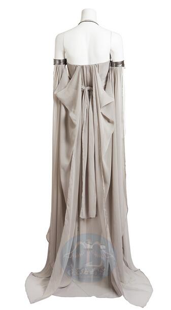 Superhero Daenerys Targaryen Cosplay Costume Long Grey Dress for Halloween Carnival Party Women Outfits Any Size
