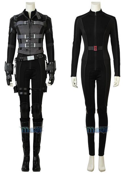 Black Widow Cosplay Costume in Movie Avengers: Infinity War Natasha Romanoff Cosplay Jumpsuit Female Version Superhero Costume