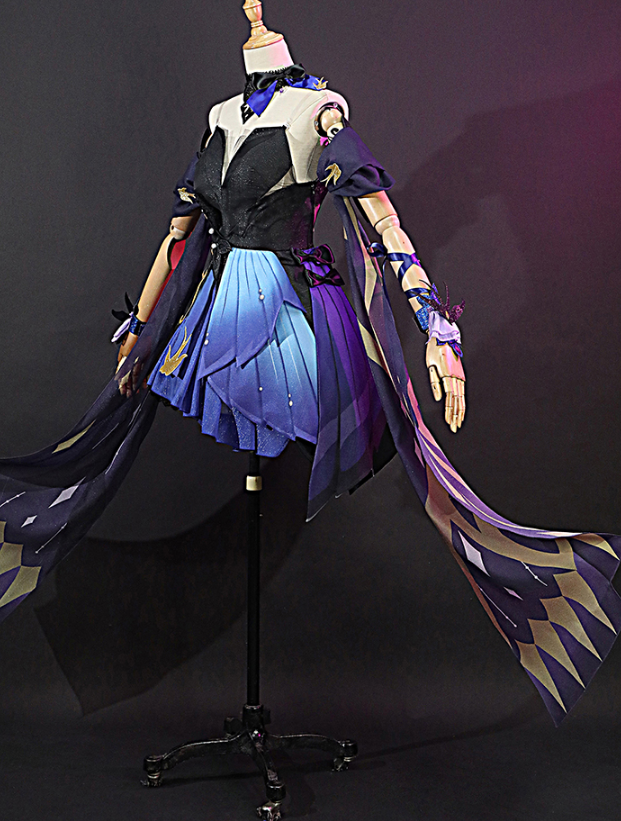 Game Genshin Impact Keqing Cosplay Costume Opulent Splendor Keqing New Skin Halloween Costume Fancy Women Sexy Dress S-XXL