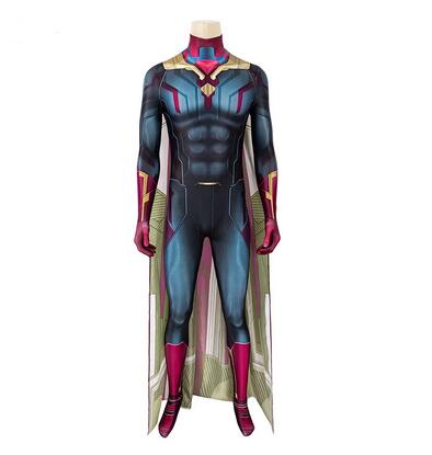 Vision Cosplay Costume Movie Avengers3 Infinity War Bodysuit Adult Cosplay Jumpsuit Superhero Costume Halloween