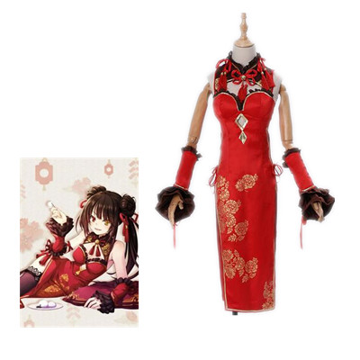 Date A Live Tokisaki Kurumi Cosplay Nightmare Anime Cos Spring Festival Cheongsam Costume Sets