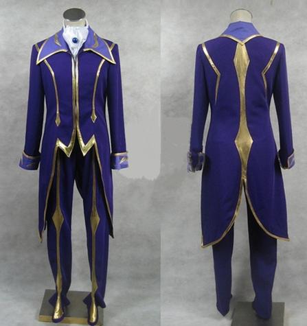 Geass R2 Zero Lelouch Lamperouge Cosplay Costume Set