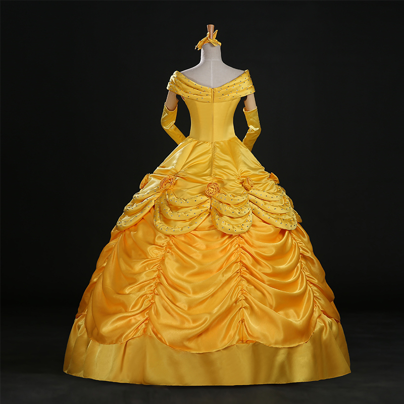 High quality Beauty and Beast Belle Dress Adult Princess Belle Cosplay Costume Fancy Princess Belle Costume