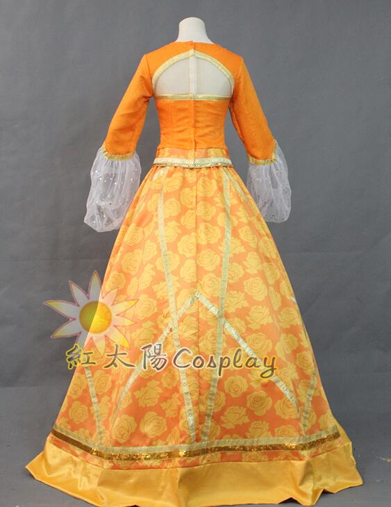Top Quality New Version Movie Jasmine Princess Orange Cosplay Costume For Adult Women Girl Halloween Party Costume