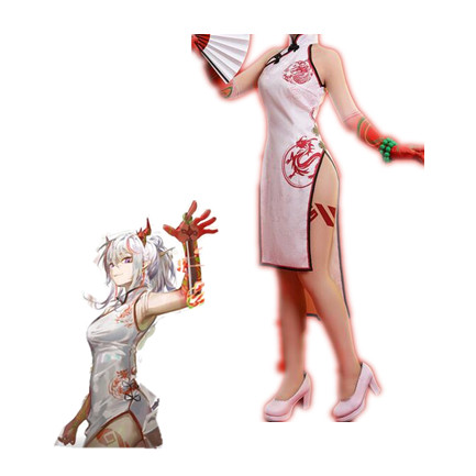 Anime! Arknights Nian Yanu Game Suit New Year Cheongsam Sexy Dress Uniform Cosplay Costume Halloween Party Outfit For Women