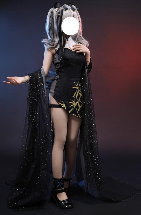 Anime!Arknights FEater Little Panda AMBIENCE SYNETHESIA Cheongsam Dress Uniform Cosplay Costume Halloween Party Outfit Women NEW