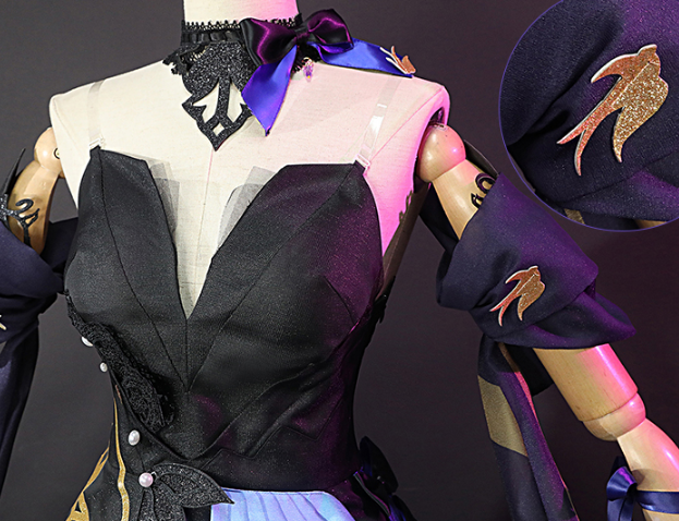 Game Genshin Impact Keqing Cosplay Costume Opulent Splendor Keqing New Skin Halloween Costume Fancy Women Sexy Dress S-XXL