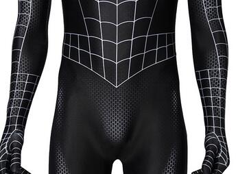 Movie Spider-Man3 Costume Cosplay Eddie Brock Venom Cosplay Adult Bodysuit Set 3D Printed Stretch Black Spiderman Jumpsuit Set