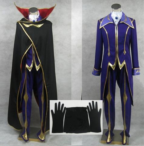 Geass R2 Zero Lelouch Lamperouge Cosplay Costume Set
