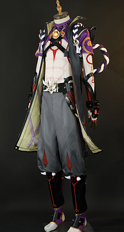 Game Genshin Impact Cosplay Arataki Itto Costume Halloween Party Outfit for Men Suit Arataki Itto Cosplay Role Play XS-XXL