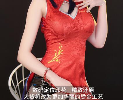 Anime! Arknights Chen New Year SuiHongXia Skin Red Cheongsam Sexy Dress Uniform Cosplay Costume For Women 2020 NEW Free Shipping