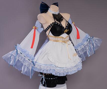 Game Maid Ganyu Cosplay Costume Game Genshin Impact Fanart Ganyu Maid Ver Dress Costumes