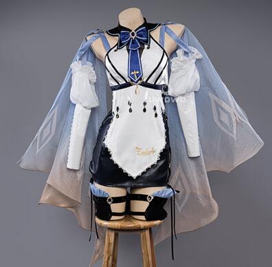 Maid Eula Costume Exclusive Game Genshin Impact Cosplay Eula Maid Dress Costume Halloween Carnival Outfit