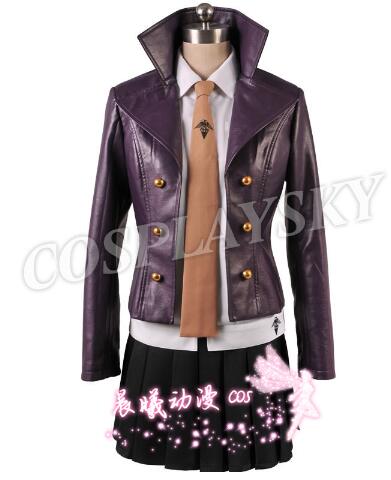 Danganronpa Kyoko Kirigiri Cosplay Costume Dress Set With Gloves Women Halloween Cosplay Costume