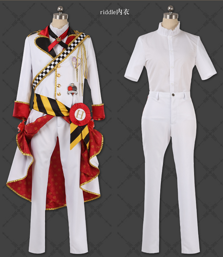 Game Twisted Wonderland Diasomni HEARTSLABYUL riddle ace trey deuce Cosplay Costume Red New Outfit