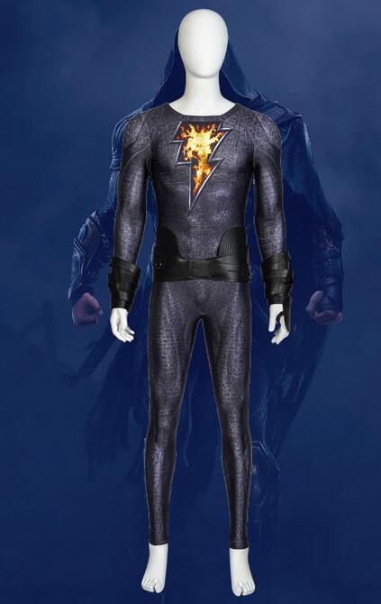 Black Adam Cosplay Costumes Full Set with Jumpsuit Cloak and Boots Halloween Costumes Adult Men Suit High Quality Outfit