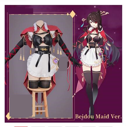 Cosplay Beidou Maid Costume Game Genshin Impact Fanart Exclusive Beidou Maid Ver Cosplay Maid Dress In Stock Outfits