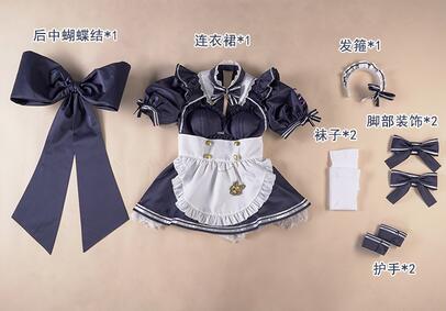 Anime FGO Mash Kyrielight Cosplay Costume Women Fate Grand Orde Japanese Girl Uniform Maid Lolita Sexy Women Dress for Girls