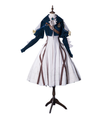 Size XS-XXL Japanese Amine Violet Evergarden cosplay costume high quality women Luxury Dress suit Anime outfits coat+dress+gem