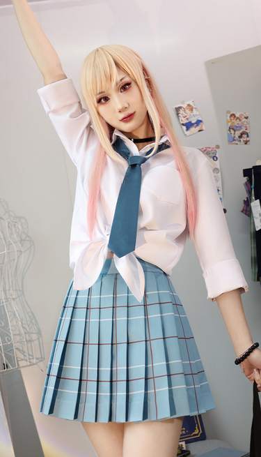 Anime My Dress-Up Darling Cosplay Kitagawa Marin Cosplay Costume School Uniform My Dress-Up Darling
