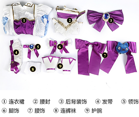 LOL Gwen Cosplay Costume Game Cafe Cuties Gwen Maid Cosplay Costume Maid Dress Lolita Dress for Women Girls