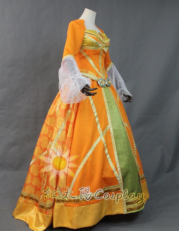 Top Quality New Version Movie Jasmine Princess Orange Cosplay Costume For Adult Women Girl Halloween Party Costume
