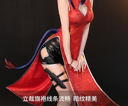 Anime! Arknights Chen New Year SuiHongXia Skin Red Cheongsam Sexy Dress Uniform Cosplay Costume For Women 2020 NEW Free Shipping