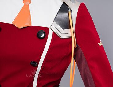 02 Cosplay Zero Two Anime DARLING in the FRANXX: 002 Zero Two Uniform Cosplay Costume Peach Velvet Skin Martial