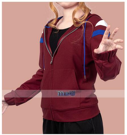 Scarlet Witch Hoodie in Wanda Vision Cosplay Costume Zip Up Jacket Coat Halloween Carnival Suit