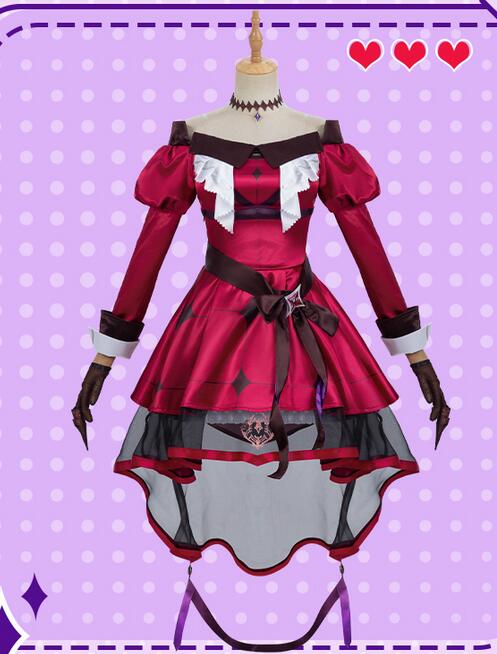 VTuber Hololive Hyakumantenbara Salome Cosplay Costume Red Vtuber  Cosplay DressUniform Christmas Halloween Custom Made