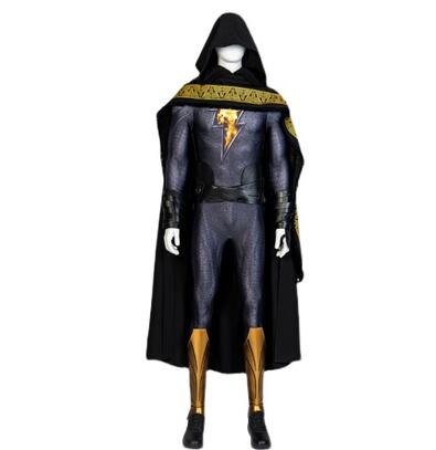 Black Adam Cosplay Costumes Full Set with Jumpsuit Cloak and Boots Halloween Costumes Adult Men Suit High Quality Outfit