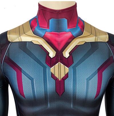 Vision Cosplay Costume Movie Avengers3 Infinity War Bodysuit Adult Cosplay Jumpsuit Superhero Costume Halloween