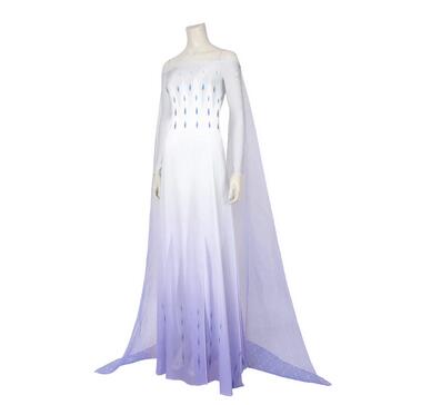 Ice Snow Queen 2 Cosplay Elsa Costume Adult Women Stage Princess Dress Fancy Halloween Carnival Party Gown