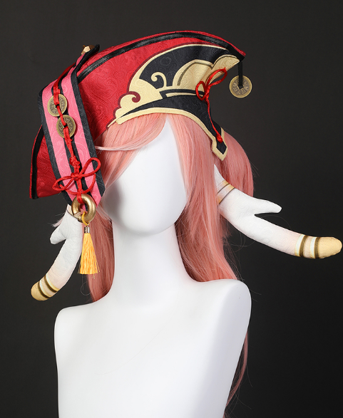 Anime Genshin Impact Yanfei Game Suit Hat Bag Shoes Uniform Yan Fei Cosplay Costume Wig Halloween Party Outfit for Women