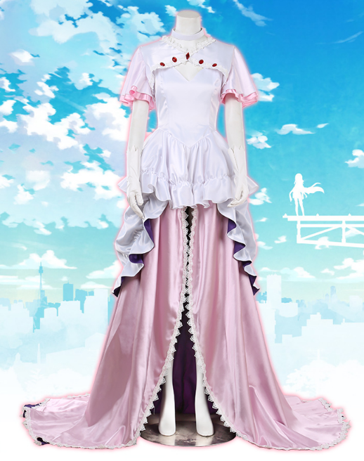 Anime Puella Magi Madoka Magica Madoka Kaname Goddess Cosplay Costume for Women Halloween Ubiform H