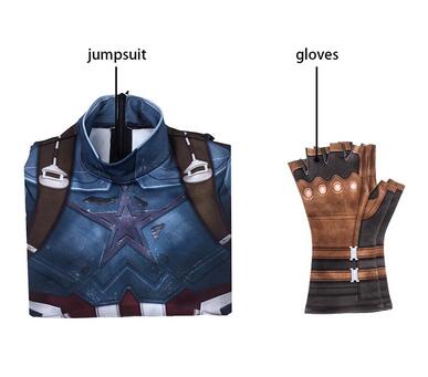 America Captain Kids Bodysuit Cosplay Costume Movie Avengers3 Infinity War Cosplay Steve Rogers Boys Jumpsuit Rave Party Outfit