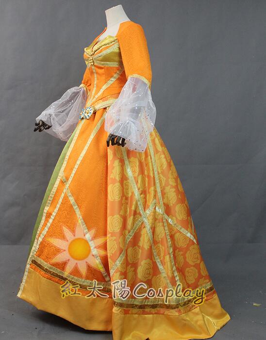 Top Quality New Version Movie Jasmine Princess Orange Cosplay Costume For Adult Women Girl Halloween Party Costume