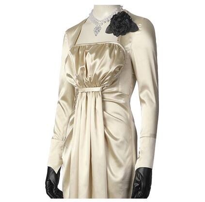 Cosplaydiy Game Resident Cosplay Evil 8 Alcina Dimitrescu Costume White Dress Adult Child Women Costume Suit Halloween Party