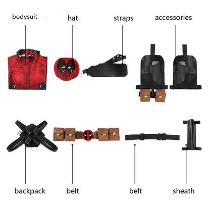 Deadpool Cosplay Costume Wade Winston Wilson Cosplay Jumpsuit Stretch Tights Cosplay Superhero Halloween