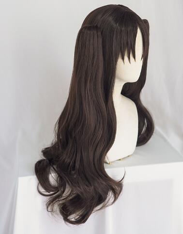 Fate/Grand Order Tohsaka Rin Cosplay Wig Fate Ishtar Cosplay Wig FGO Cosplay Wig 80cm long Brown Double Tail Cosplay Hair