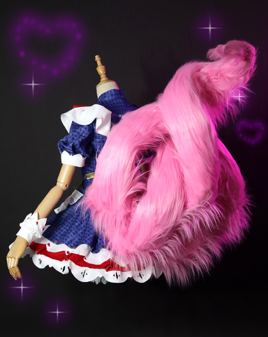 The Game Arena of Valor Cos Daji Cute Maid outfit coffee star Cosplay Women's Deep blue Maid Costume B