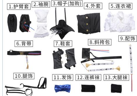 Game Arknights Cosplay Specter the Unchained Costume Women Fancy Dress Party Suit With Hat Halloween Carnival Uniforms