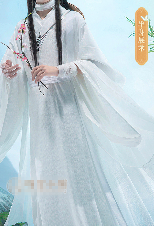 COS-HoHo Anime Heaven Official's Blessing XieLian Tian Guan Ci Fu Xie Lian White Ancient Handsome Uniform Cosplay Costume Men