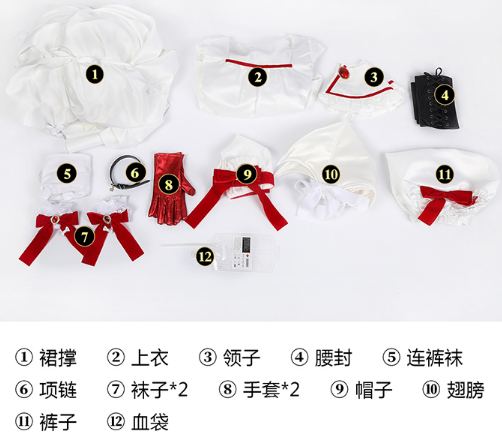 COWOWO Anime!Touhou Project Remilia Scarlet Demon Gothic Dress Elegant Lovely Uniform Cosplay Costume Role Play Outfit Women NEW