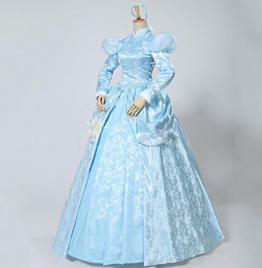 Custom Made Cinderella Costume Fancy Princess Dress Carnival Halloween Cosplay Cinderella Winter Suit Lace Up Corset