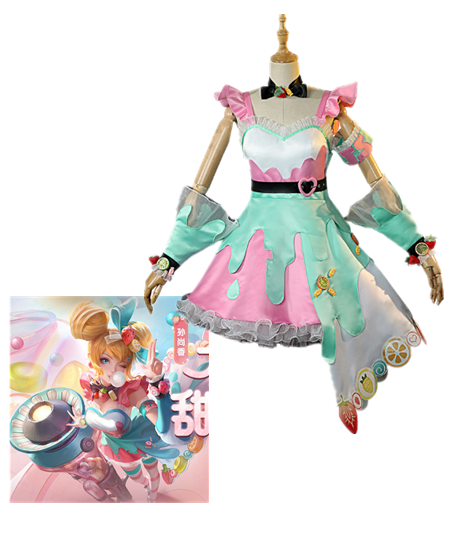 Honor Of King Lady Sun Cos New Cute Skin Fruit Sweetheart Lady High Quality Game Anime Costume Female Cute Birthday Gift
