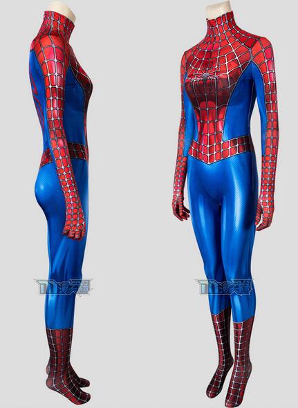 The Amazing Spider-man 2 Print Bodysuit Peter Parker Cosplay Spiderman Costume in Movie Halloween Adult Costume